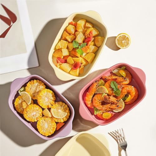Platos para hornear bistec sartén de cerámica con dos asas 8