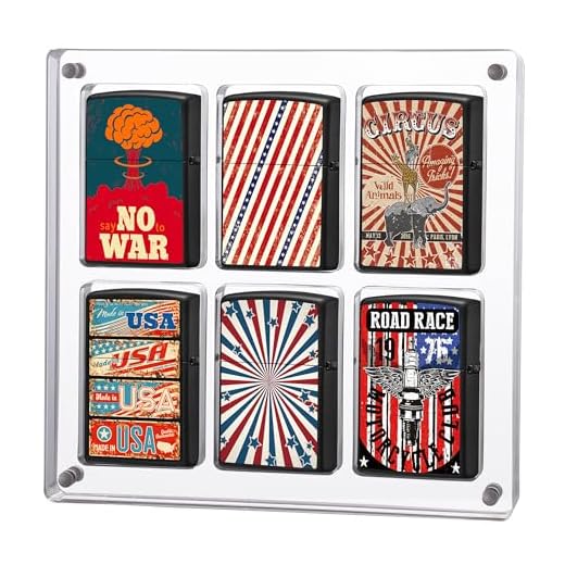Acrosia Lighter Case Compatible with Zippo Display Case for Lighter,Magnetic Clear Acrylic Display Stand Box, Fits 2.36 X 1.57 X 0.55-Inch Lighters Collections Storage (6 Dimensions)