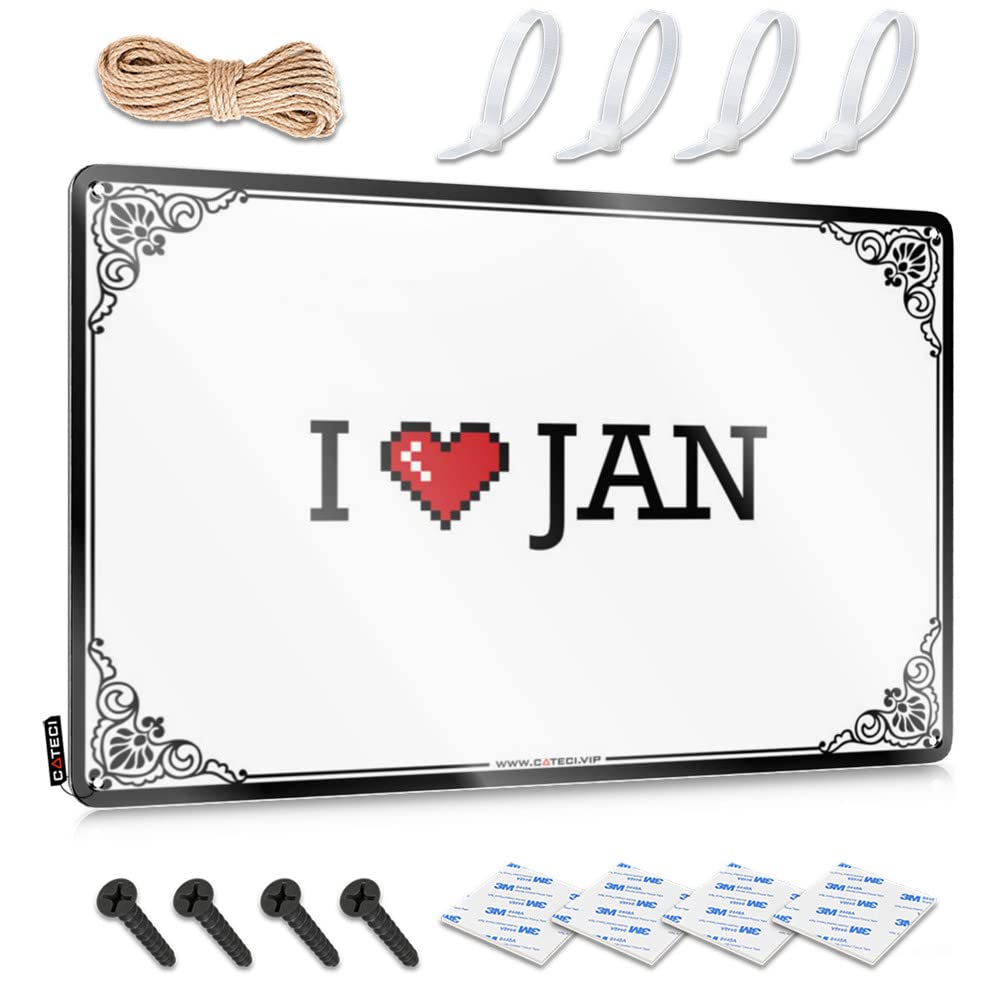Fzfn Colour I Love Jan Grunge Backyard Accessories - Posters Haves Hanging Wall Decor(30X40cm)