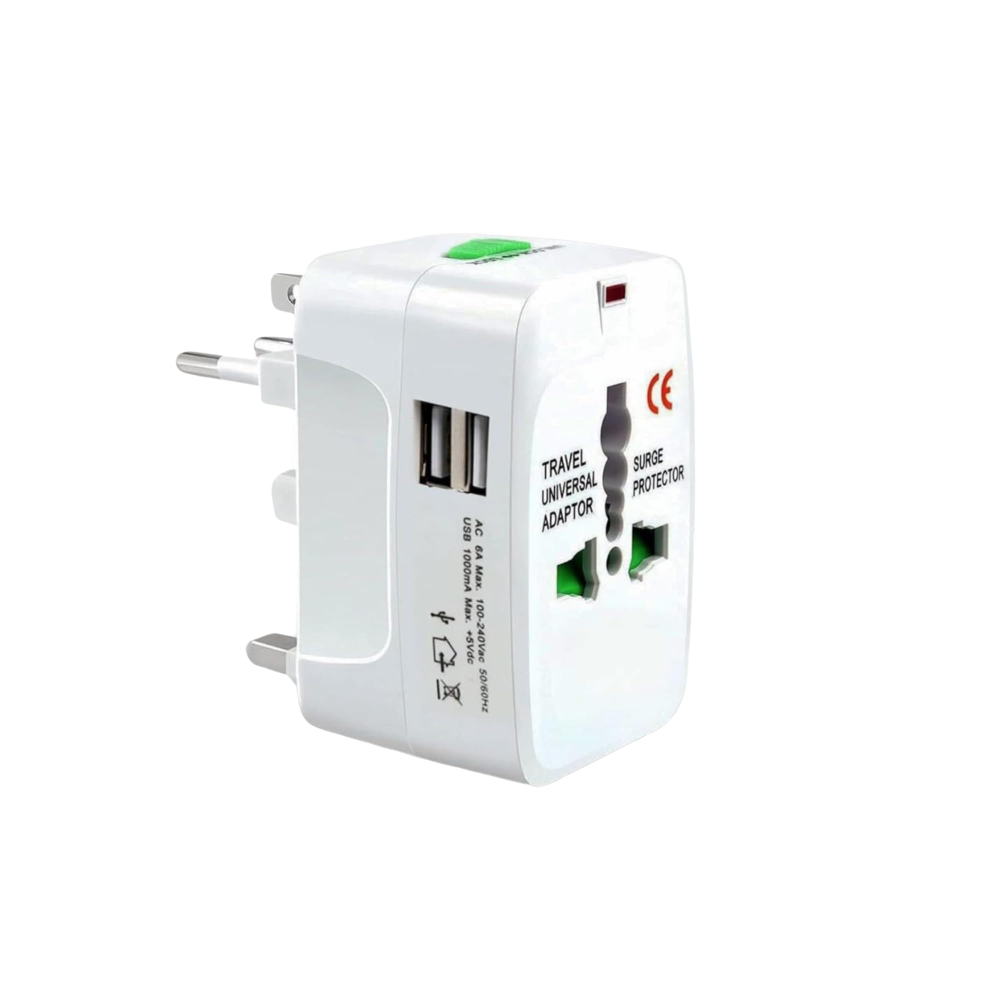 Universal Travel Adapter Dual USB International Plug White-image-9