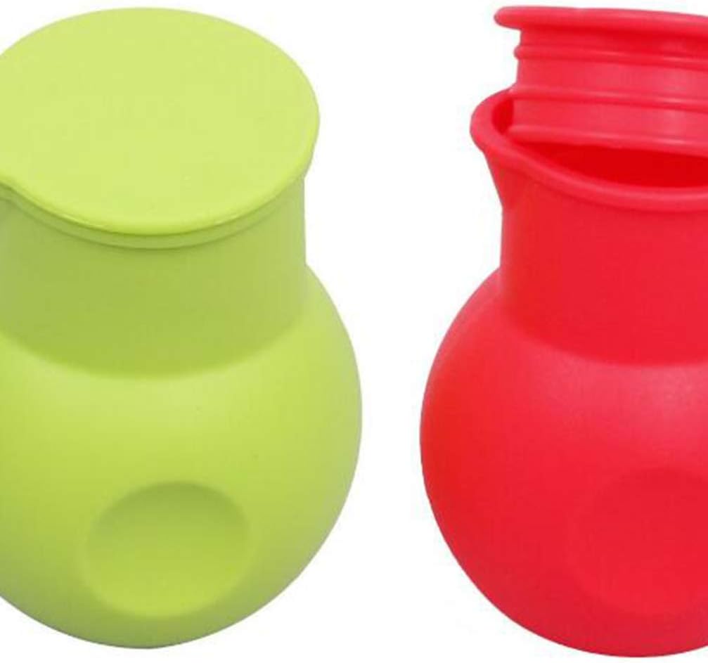 Hemoton Silicone Chocolate Melting Pot Microwave Butter Melter Heat Milk Sauce Microwave Baking Pouring Pot Baking Pouring Tool (2pcs/Green)