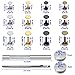 EuTengHao 484Pcs Leather Rivets Double Cap Rivet Tubular Metal Studs 3 Sizes with Punch Pliers and 3Pcs Setting Tool Kit for Leather Craft Repairs Decoration (Gold,Silver,Bronze,Gunmetal, 4 Colors)