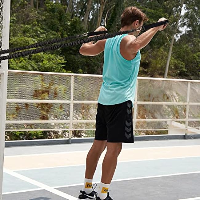 Resistance Running Training Bungee Band, Bungee Resistance Cord Set, Long Resistance Band, Lateral Movement Sprint Overspeed Training Fitness for Fast