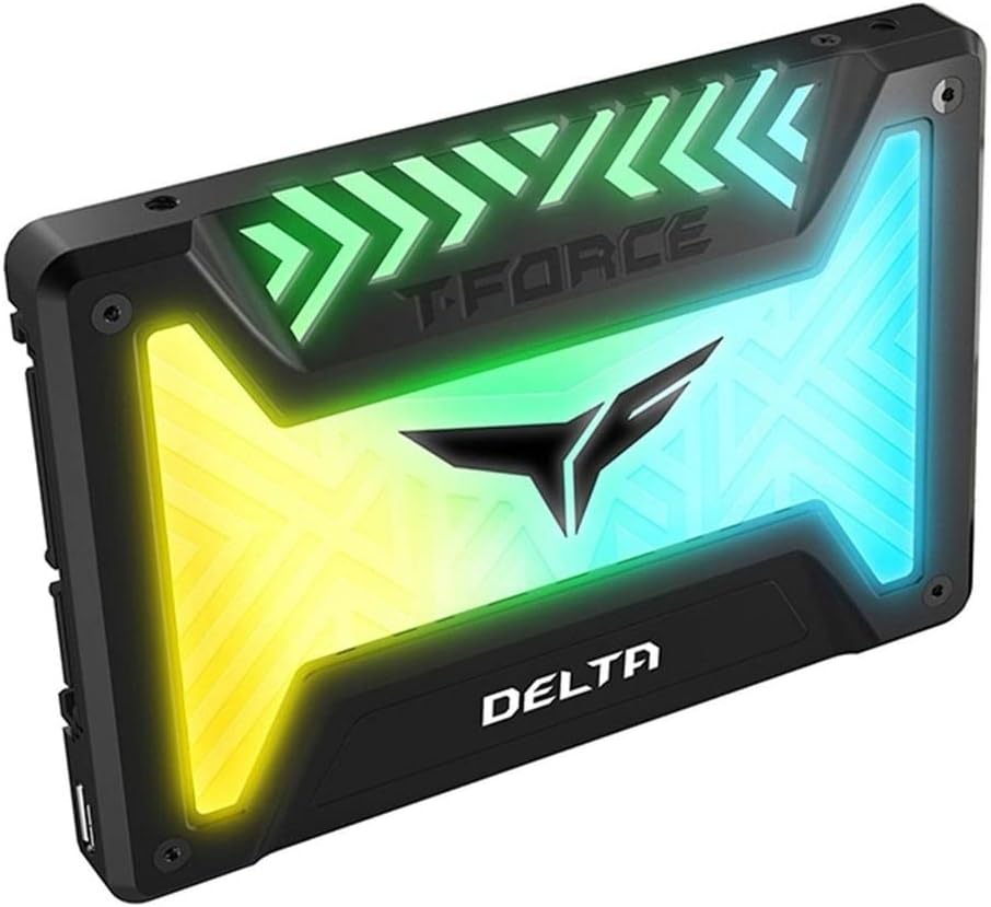 TEAMGROUP T-Force Delta RGB SSD 250GB 2.5 inch SATA III 3D NAND Internal Solid State Drive (5V RGB Header) thumbnail 3