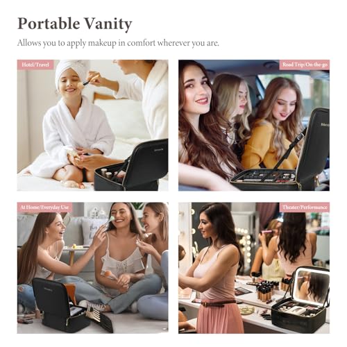 Behaesty 185143729 Travel Makeup Bag With Led Lighted Mirror thumb #5