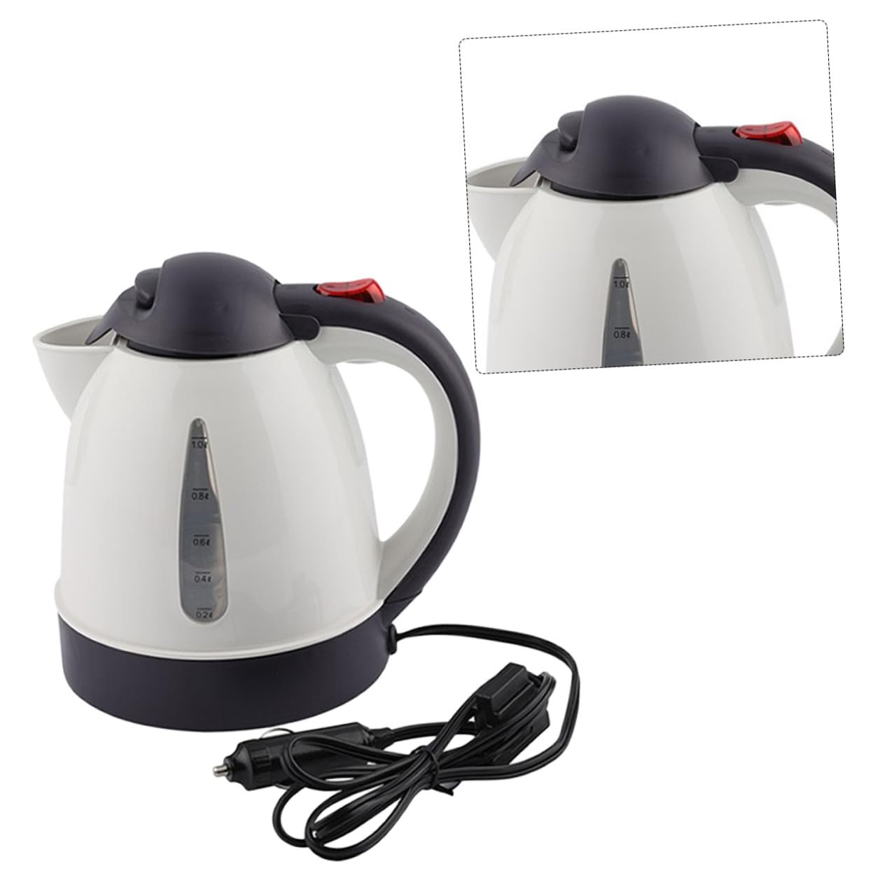 Elektrischer Wasserkocher Aus Edelstahl 150w 12v Auto Teekessel Mit Automatischer Abschaltung Trockengehschutz Und Klappbarem Deckel Für Sicheres Reisen