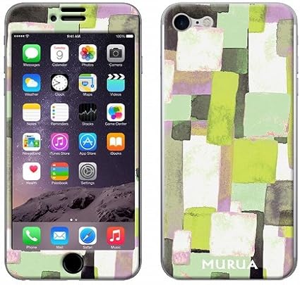 Amazon Iphone8 7専用gizmobies ギズモビーズ Murua ムルーア Gizmobies Rough Square Lime Zl 0001 Ip07 A Murua ムルーア スキンシール