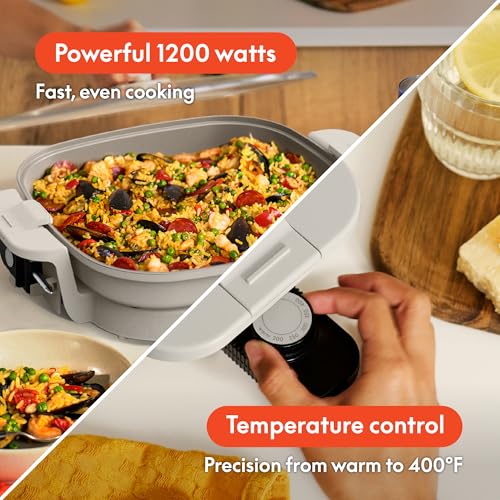 Image of bella Fits-Anywhere SAUTE XL Make & Take Skillet, Non-Toxic, Oatmilk