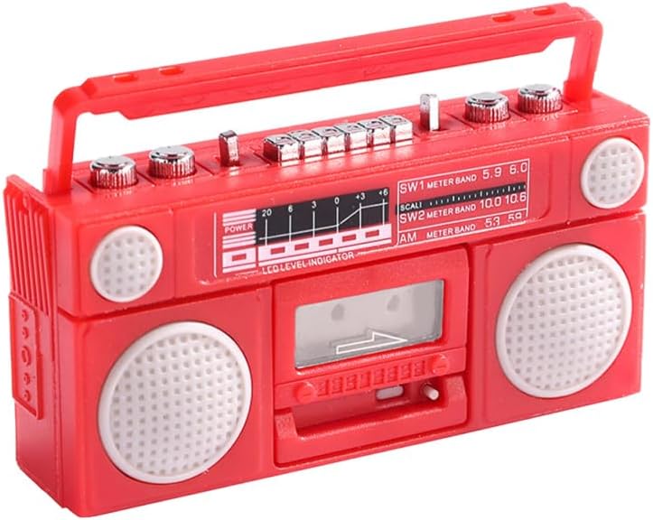 ibasenice Delicado modelo de radio en miniatura vintage decoración de radio para casa de muñecas Accesorio de plástico compacto para decoración de