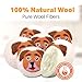 Wool Dryer Balls Organic Felt 6 Pack Laundry Fabric Softener, Extra Large Reusable Handmade Natural Sheep Wool Lint Wrinkle Free Anti Static Baby Safe (Orange Dog)
