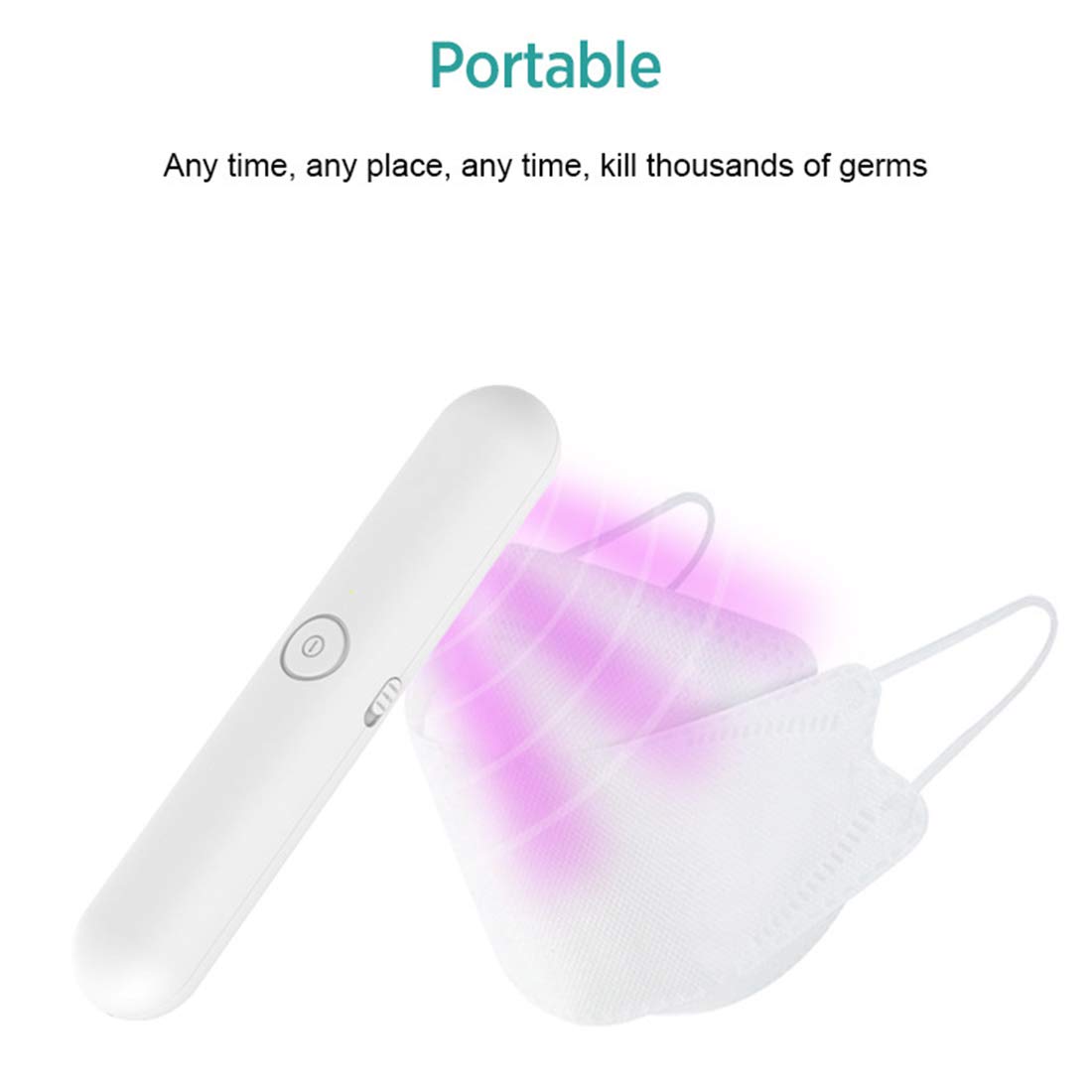 Lampa do dezynfekcji UV, ultrafioletowa lampa owadobójcza sterylizacja ultrafioletowa wydajność świetlna do 99% do dezynfekcji toalety, dezynfekcji bielizny dla niemowląt, zielona