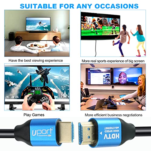 UPORT 5 Meter 4K HDMI Cable with Ethernet, 4K/2K Ultra HD 1080P Resolution, 18 Gbps High Speed Transmission, Compatible with TV, Laptop, Monitor, Projector, Gaming Console, Blu-ray player & More 7 51aA 3dRUHL