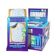 Legendary Foods 22g Protein Pastry 0g Added Sugar, Low Carb, Gluten Conscious, Keto Snack, Ideal for Glucose Management, Includes Whey Protein Isolate, 8 Pack Frosted Blueberry