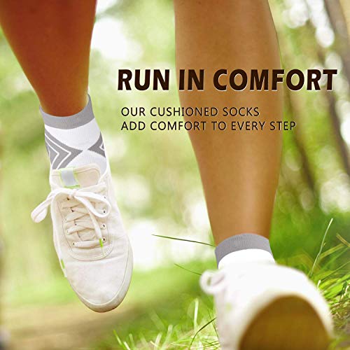 Image of NEWZILL Ankle Compression Socks for Men & Women, Cushioned Low Cut Compression Running Socks with Ankle Support