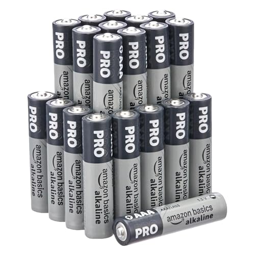 Image of Amazon Basics Pro Series AAA Alkaline Battery | Pack of 20 | for High Drain Devices | Toys, Digital Camera, Electric Toothbrush