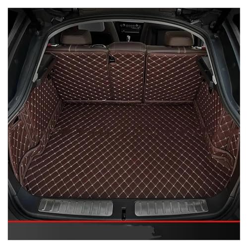 Tapis coffre voiture premium Dark-Brown pour VW Teramont 2017 6 pl