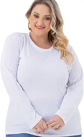 Blusa Térmica Feminina Gola Redonda Plus Size VTM - Conforto, Estilo e Térmica para Outono/Inverno