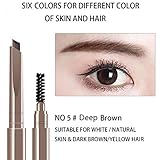 AFY Long lasting and Waterproof Professional Makeup Auto Eyebrow Pencil (No.5 Deep Brown)