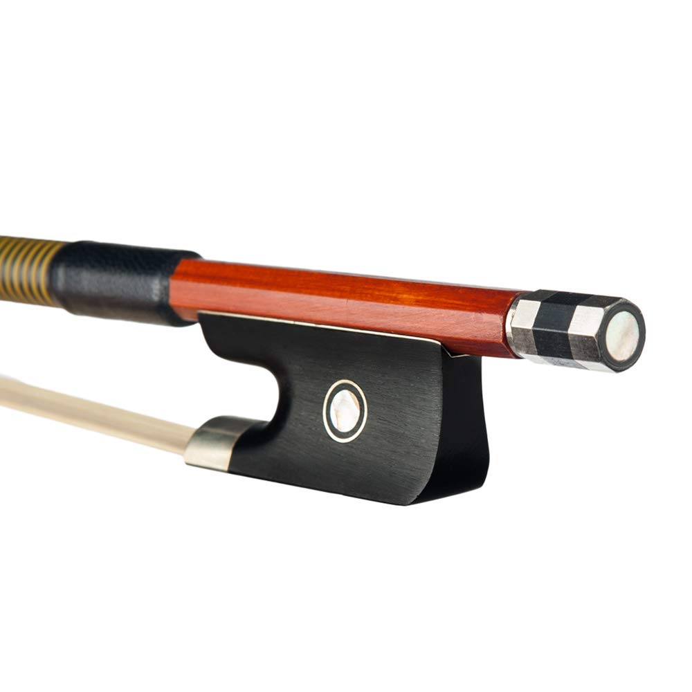 VB0908-029 de viola de madera de Brasil 4/4, peso ligero, adecuado nce Mongolia Horseh Bow H s Ebnoy Frog Orchestral Cuerdas Acc ories para viola de 15/16 pulgadas