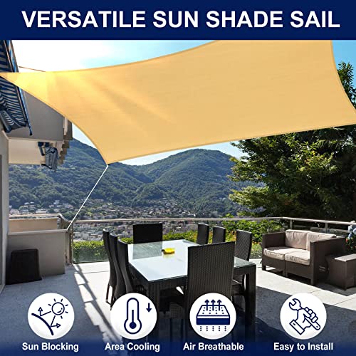 Purefit PFU15-003 Rectangle Sun Shade Sails Outdoor 10 X 13 Ft - Sun Protection Sunshades Uv Block Shade Canopy thumb #1