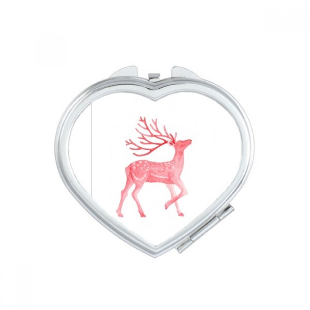 Miroir de maquillage compact cerf sika de poche mignon cadeau original multicolore fait main