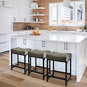 Counter Height Bar Stools Set of 2, 24 Inch Stools for Kitchen Counter with Soft Cushion Bar Stools and Barstools Steel Frame, Counter Height Stools for Kitchen Island Bar Support 350lbs Grey Counter Height Bar Stools Set of 2 24 Inch Stools for Kitchen Counter with Soft Cushion Bar Stools and Barstools Steel Frame Counter Height Stools for Kitchen Island Bar Support 350lbs Grey