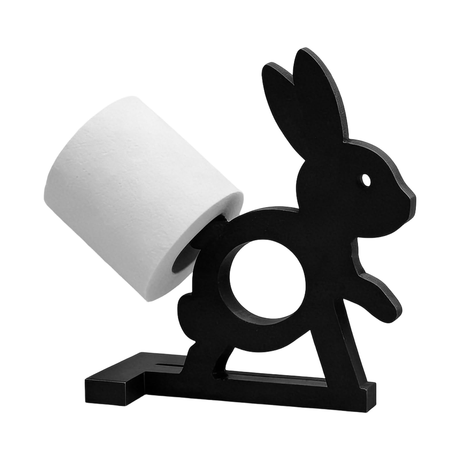 alloneslife Lovely Rabbits Designs Dispenser Wall Mount Bathroom Shelf for Small Space Space Saving Toilet Holder