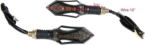 Miniatura 4 de Señales de giro LED negras para motocicleta, lente ahumada, flecha negra, luces intermitentes compatibles con Kawasaki Ninja H2R 2017