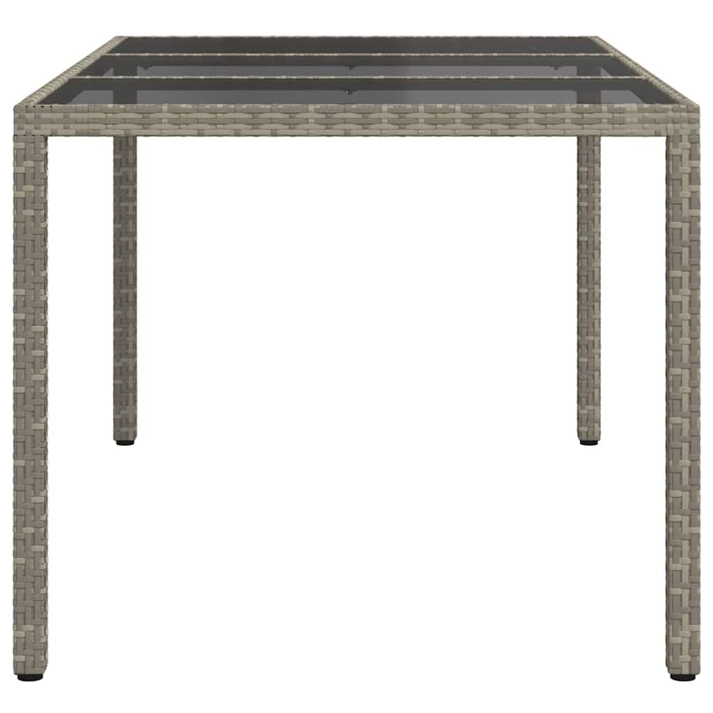 Tavolo da giardino grigio, 150 x 90 x 75 cm, in polyrattan, resistente alle intemperie, stabile, per giardino, terrazza, balcone, esterno, moderno tavolo pieghevole ovale