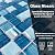 LSDECO 5 Sheets Glass Mosaic Tiles Backsplash, Pool Tiles, 12" x 12" Kitchen Backsplash Tile, Glass Tiles for Bathroom Border Shower Wall (5 Sq.Ft Azure)
