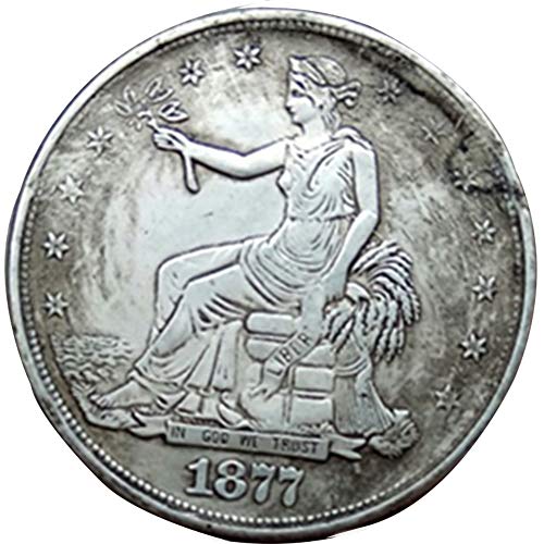 AmaMary Moneda de Morgan Dólar Dólar 1 pieza plata USA Morgan Dollar 1 1877 monedas colección antiguo dólar caliente Cover