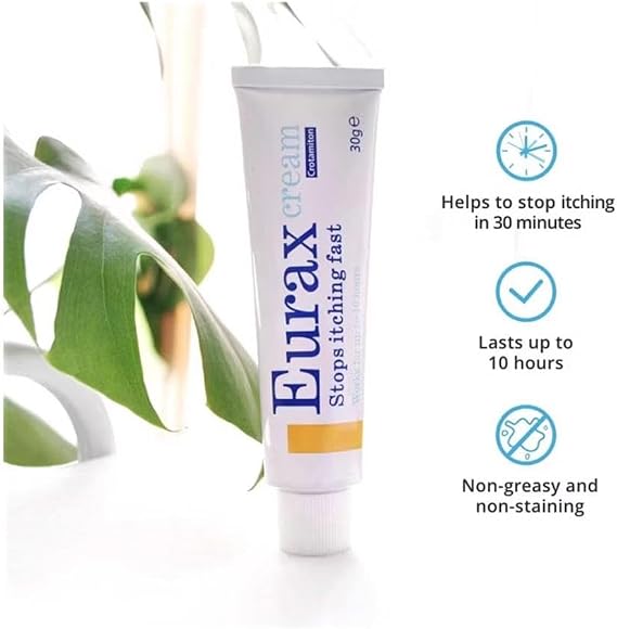 Rapid Itch Relief Cream 30g | Lasts Up to 8 Hours for Relief of: Eczema, Allergic rashes, Hives, Chickenpox, Insect Bites & Stings, Sunburn