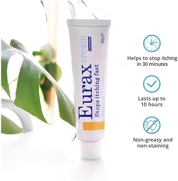 Rapid Itch Relief Cream 30g | Lasts Up to 8 Hours for Relief of: Eczema, Allergic rashes, Hives, Chickenpox, Insect Bites & Stings, Sunburn
