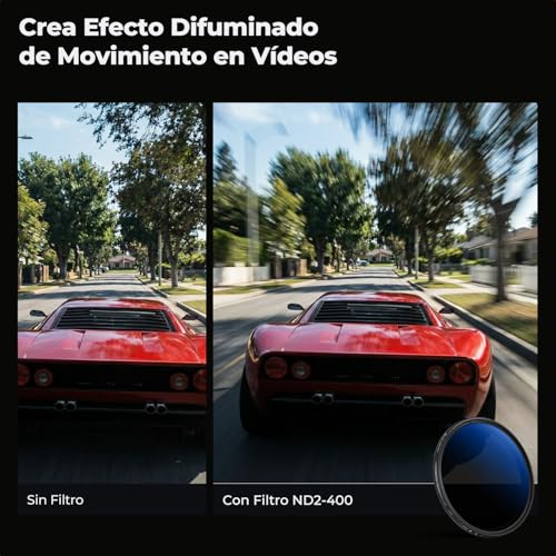 Filtro ND2-400 Variable 58mm K&F CONCEPT con Vidrio Óptico de 18 Capas y Paños 5