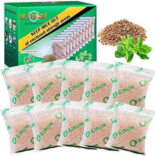 Mouse Repellent Pouches, Mighty Mint Mouse Repellent,Environmentally Friendly and Humane Mouse Trap for Home, Car Engines, Camper,House,Pest Control for Indoor