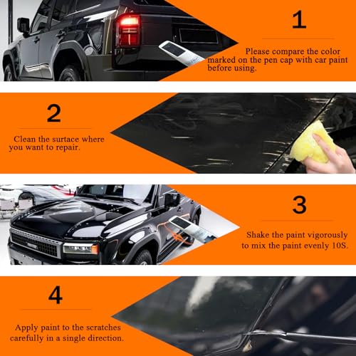 Image of (218 Attitude /Midnight Black Metallic) Car Touch Up Paint for Toyota, Car Paint Pen Scratch Repair Two-In-One Touch Up Paint, Premium Car Scratch Remover for Deep Scratches