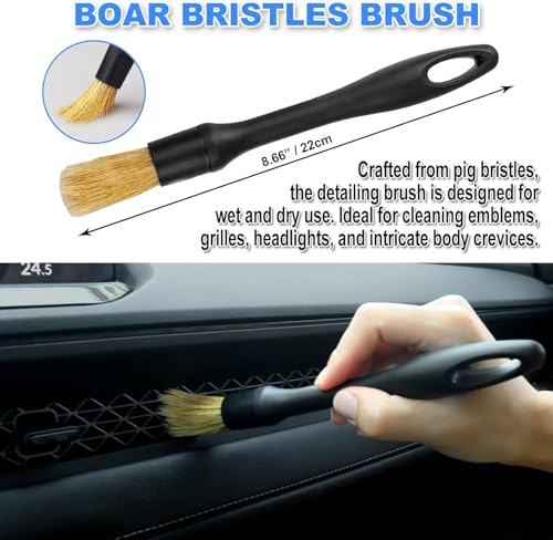 7PCS Ultra Soft Boars Hair Brush Set