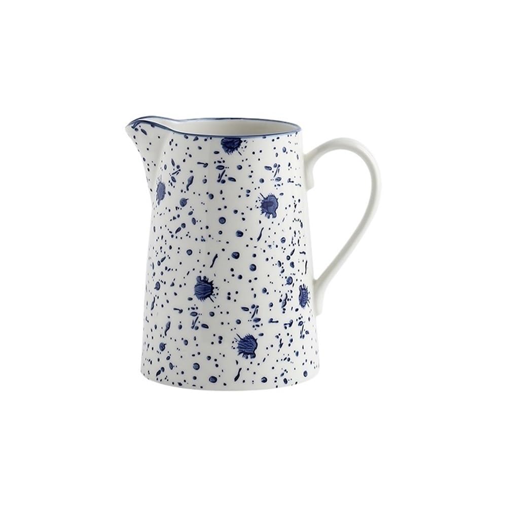 MYUYEE Water Carafe 1.5L Blue Ceramic Water Kettle With Handle Milk Tea Juice Pitcher Household Kitchen Water Pot Serveware Water & Cold Beverage Jug Water Jugs