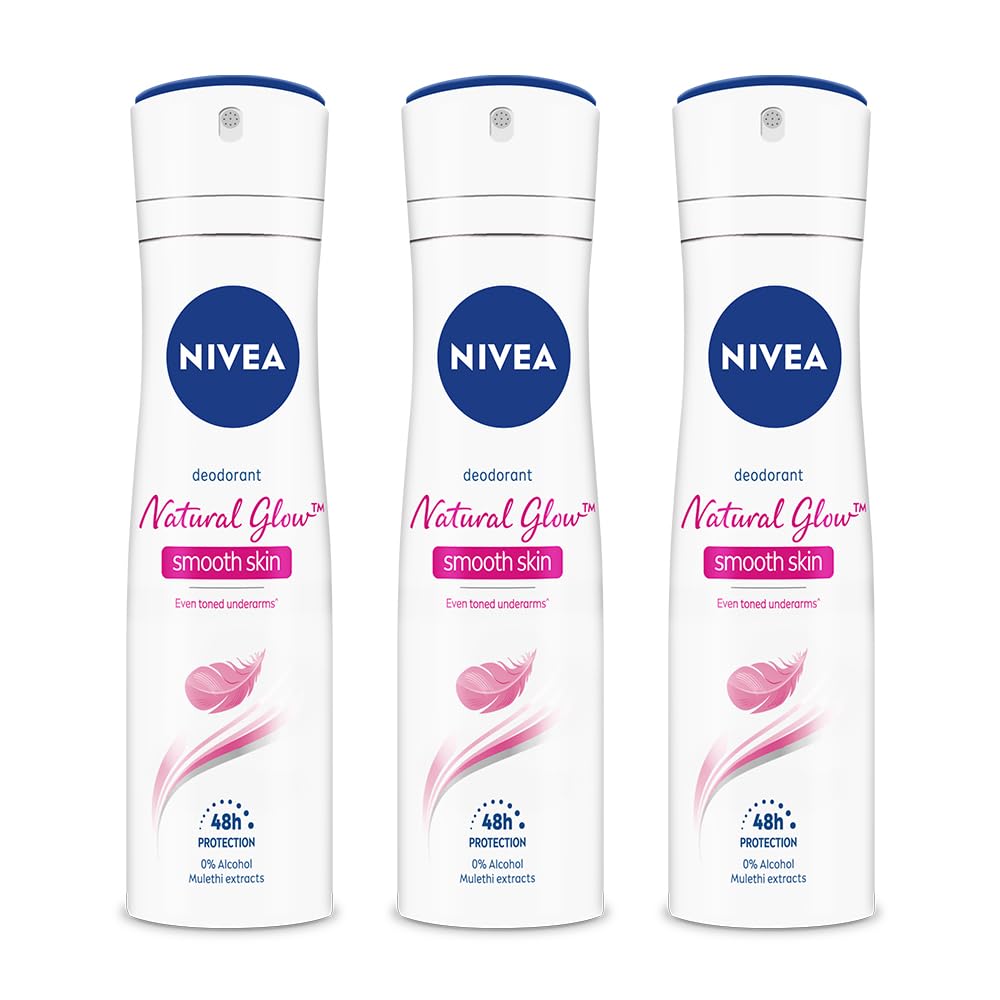 Nivea Unisex Whitening Smooth Skin Aerosol Fresh Scent Deodorant, 48H Protection, Alcohol, 150Ml (Pack Of 3)-image-46
