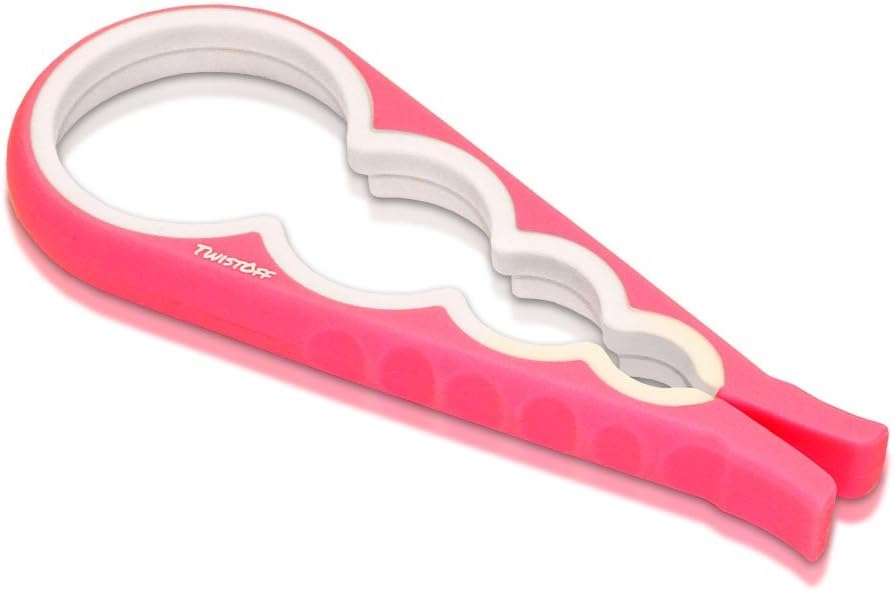 Twistoff Jar and Bottle Opener (Pink/White)
