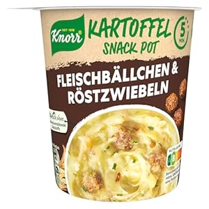 Knorr Kartoffel Snack mit Fleischbällchen & Röstzwiebeln, 53 g (Die Verpackung kann variieren)