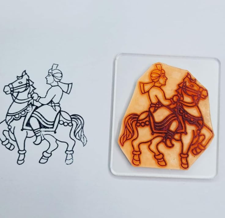 Mehndi Supporting Tools Dulha with Horse. It's give You Best Finishing in Short Time (Size - (3 X 3) Inch-image-13