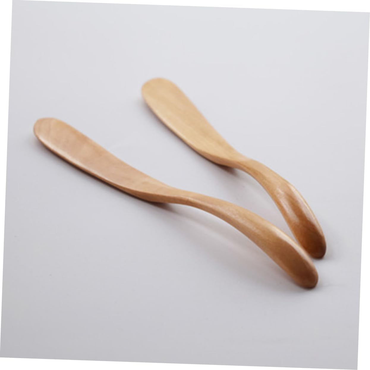5pcs Butter Knife Wooden Cheese Spreader Non-serrated for Cake Jam Table Tool