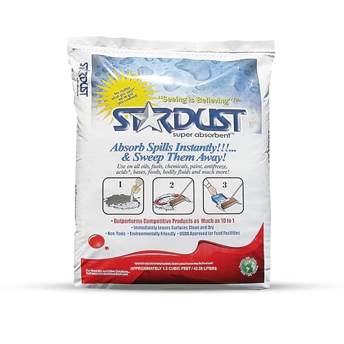 Image of STARDUST Super Absorbent 1.5 Cu.Ft. Bag - Stardust Powder, Floor Dry Absorbent, Absorbent Powder, Bags for Spill Cleanup, Oil Dry Absorbent, Spill Absorber Cleaning Solution