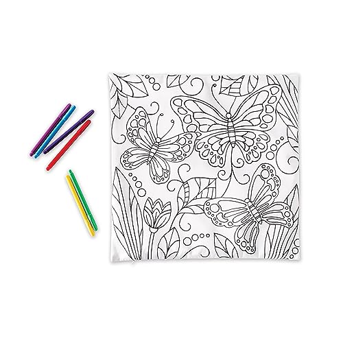 HearthSong Color Pops Color-Your-Own Pillow Kit for Kids, 15