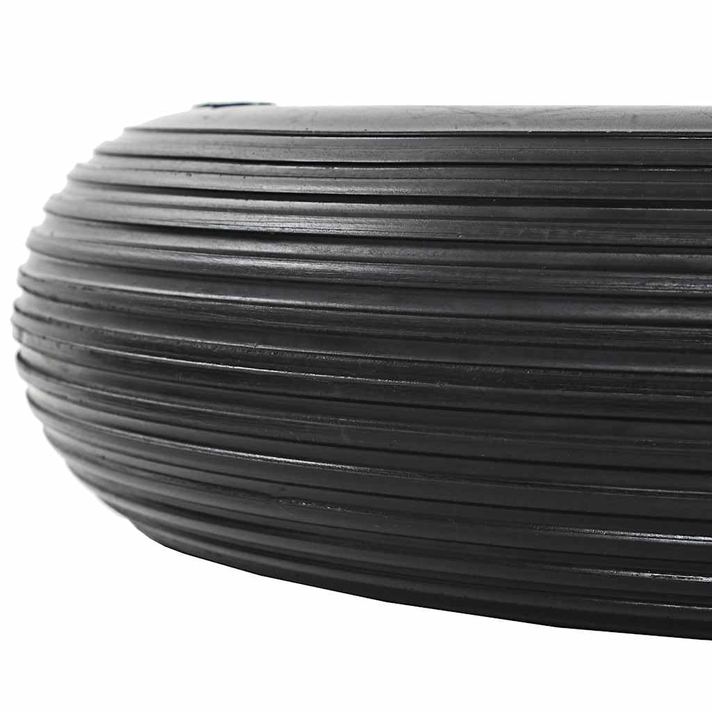 2x Schubkarrenrad 4.00-8 Vollgummi PU-Rad pannensicher inkl. Achse 390 mm für Sackkarre Bollerwagen Gartenwagen