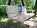 5 Ft USA Made Cypress Roll Back Porch Swing Coated with Thompson's Water Seal and Swing-Mate Comfort Springs and Cup Holder Arm and Stainless Steel Hardware Upgrade