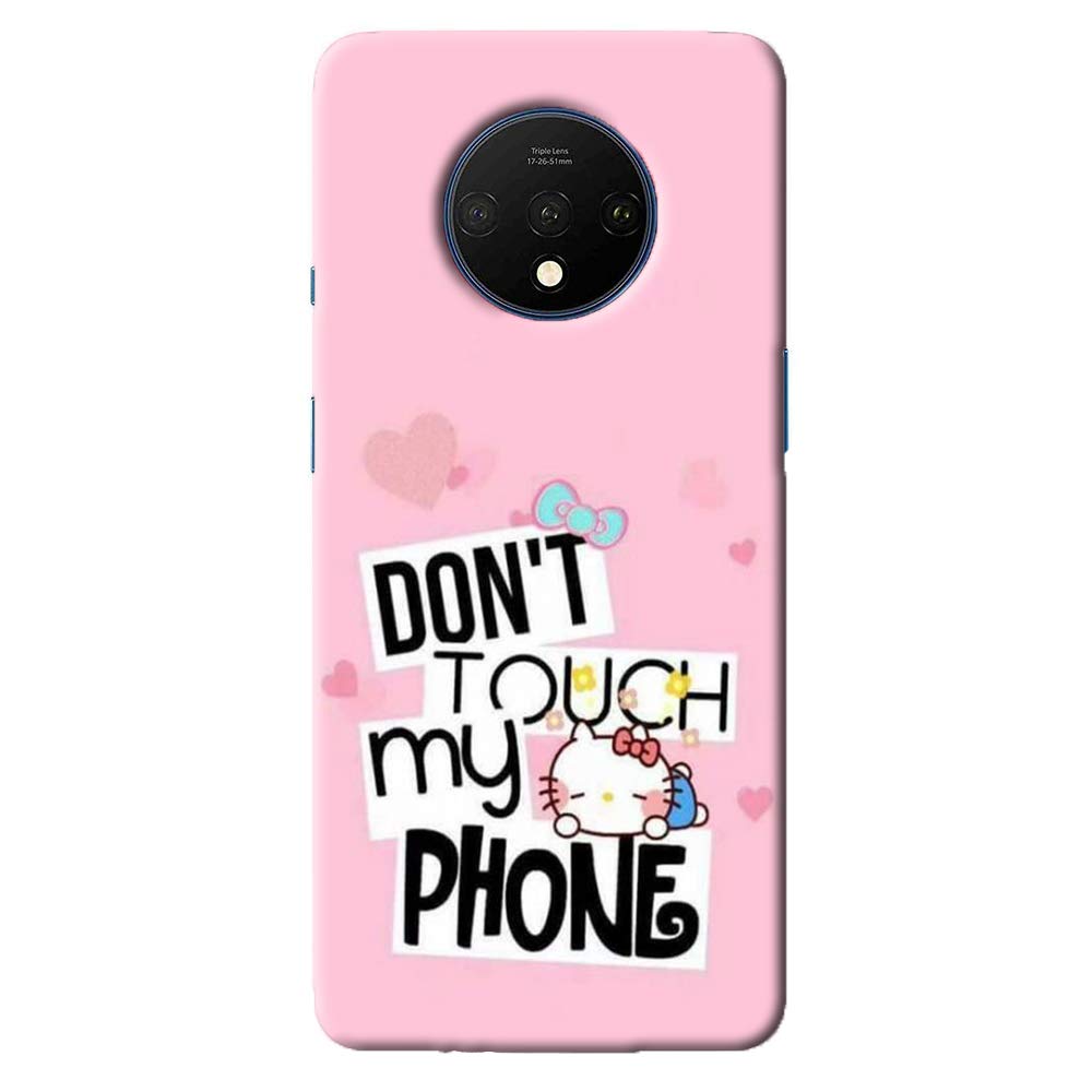 NDCOM for OnePlus 7T Backcover | Elegant One Plus 7T Cover | Premium OnePlus 7T Cover | Protective Back Cover for OnePlus 7T | Slim Fit Design | Dont Touch My Phone Printed Hard Case