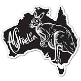 AK Wall Art Australia Kangaroo Design Vinyl Sticker - Car Phone Helmet - Select Size