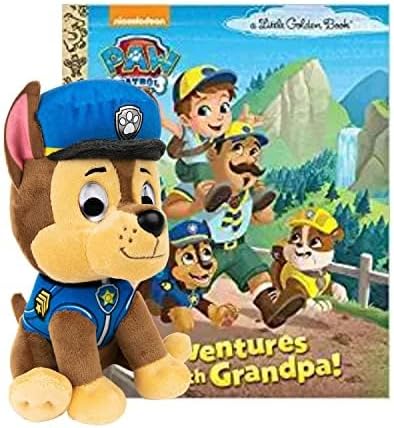 GUND Paw Patrol - Juego de regalo de peluche y libro de 6 pulgadas (Chase)